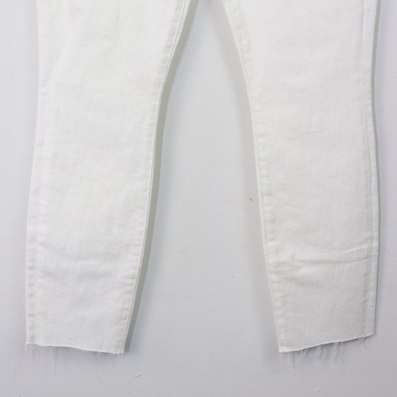 NWT Mother High Waisted Looker Ankle Fray Jeans Stretch Fairest Of Them All 25 - Picture 7 of 12